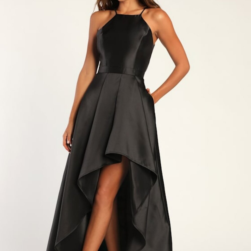 Lulus Broadway Show Black High-low Gown - Size M
